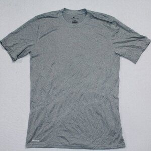 The Nike Tee Men Gray Tee Shirt Running Dri Fit Casual Size LT